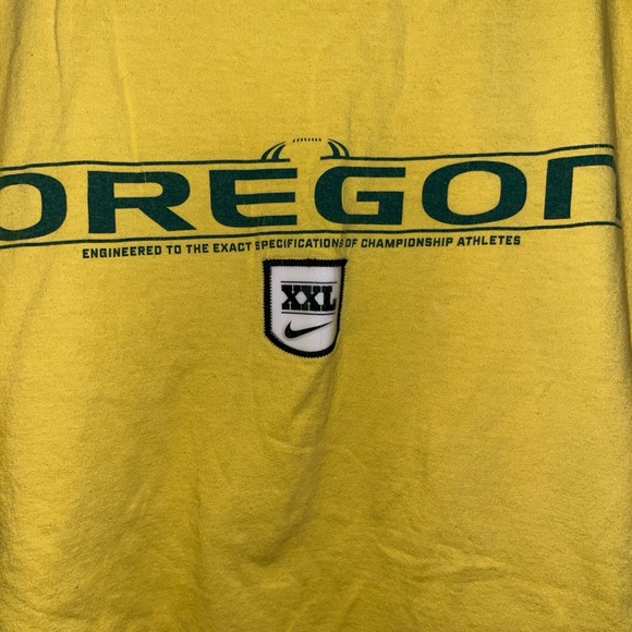 Oregon Ducks Vintage Y2K Yellow Nike Shirt L NCAA College - Picture 2 of 4